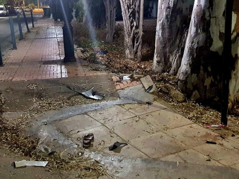 Εικόνα από το σημείο της σύγκρουσης / Φωτογραφία ΕΡΤ