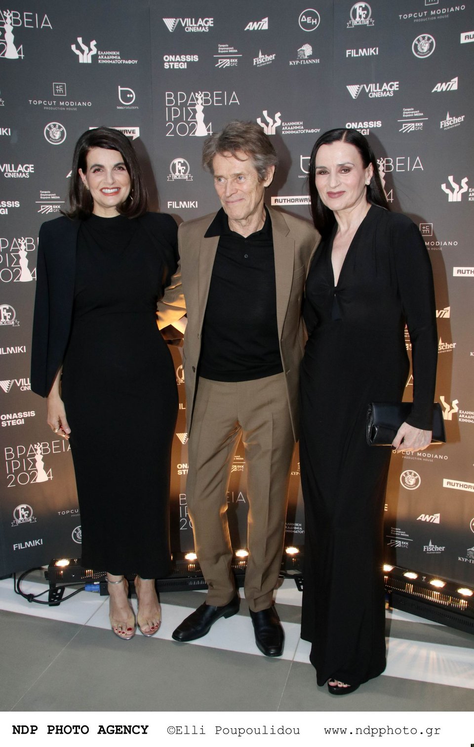 Εύα Νάθενα (Βραβεία Σκηνογραφίας &amp; Ενδυματολογίας «Φόνισσα»), Willem Dafoe (νικητής Α΄ Ανδρικού Ρόλου «Inside»), Καρυοφυλλιά Καραμπέτη (υποψήφια Α΄ Γυναικείου Ρόλου «Φόνισσα»)