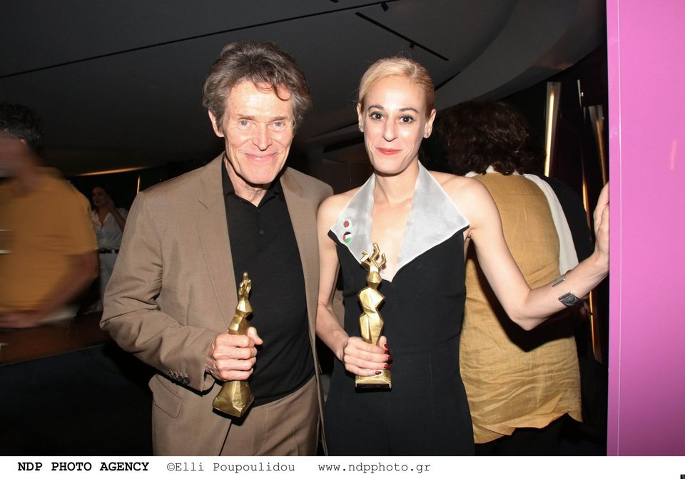 Willem Dafoe (Νικητής Α΄ Ανδρικού Ρόλου «Inside»), Δήμητρα Βλαγκοπούλου (Νικήτρια Α΄ Γυναικείου Ρόλου «Animal»)