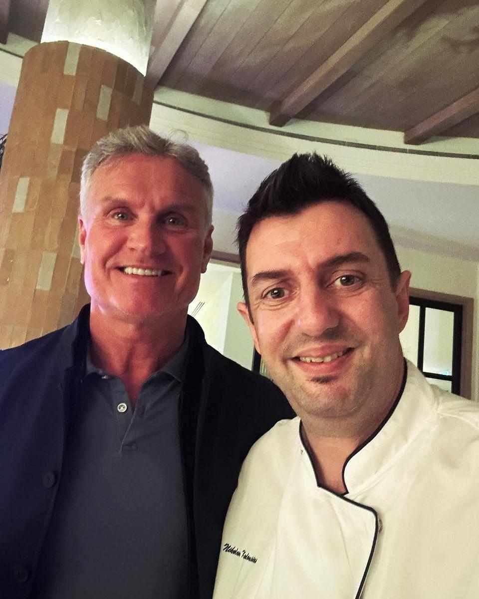 Ο Νίκος Κουλούσιας με τον πρώην οδηγό της F1, David Coulthard