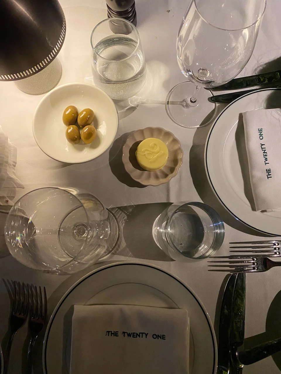 Art de la table στο εστιατόριο Twenty One