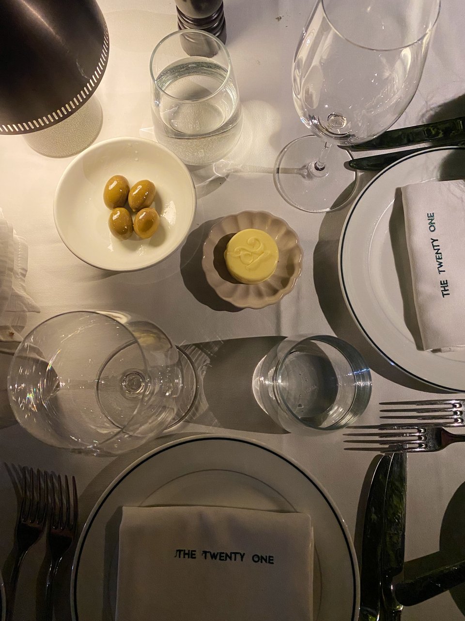 Art de la table στο εστιατόριο Twenty One