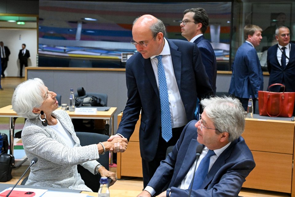 O Υπουργός Εθνικής Οικονομίας και Οικονομικών Κωστής Χατζηδάκης στο ECOFIN