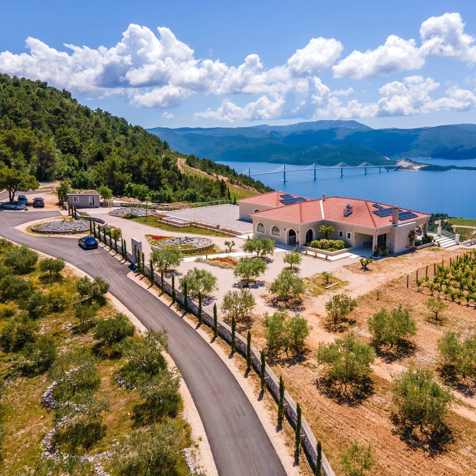 Ο δρόμος που οδηγεί στον αμπελώνα Vinarija Rizman στην Κροατία