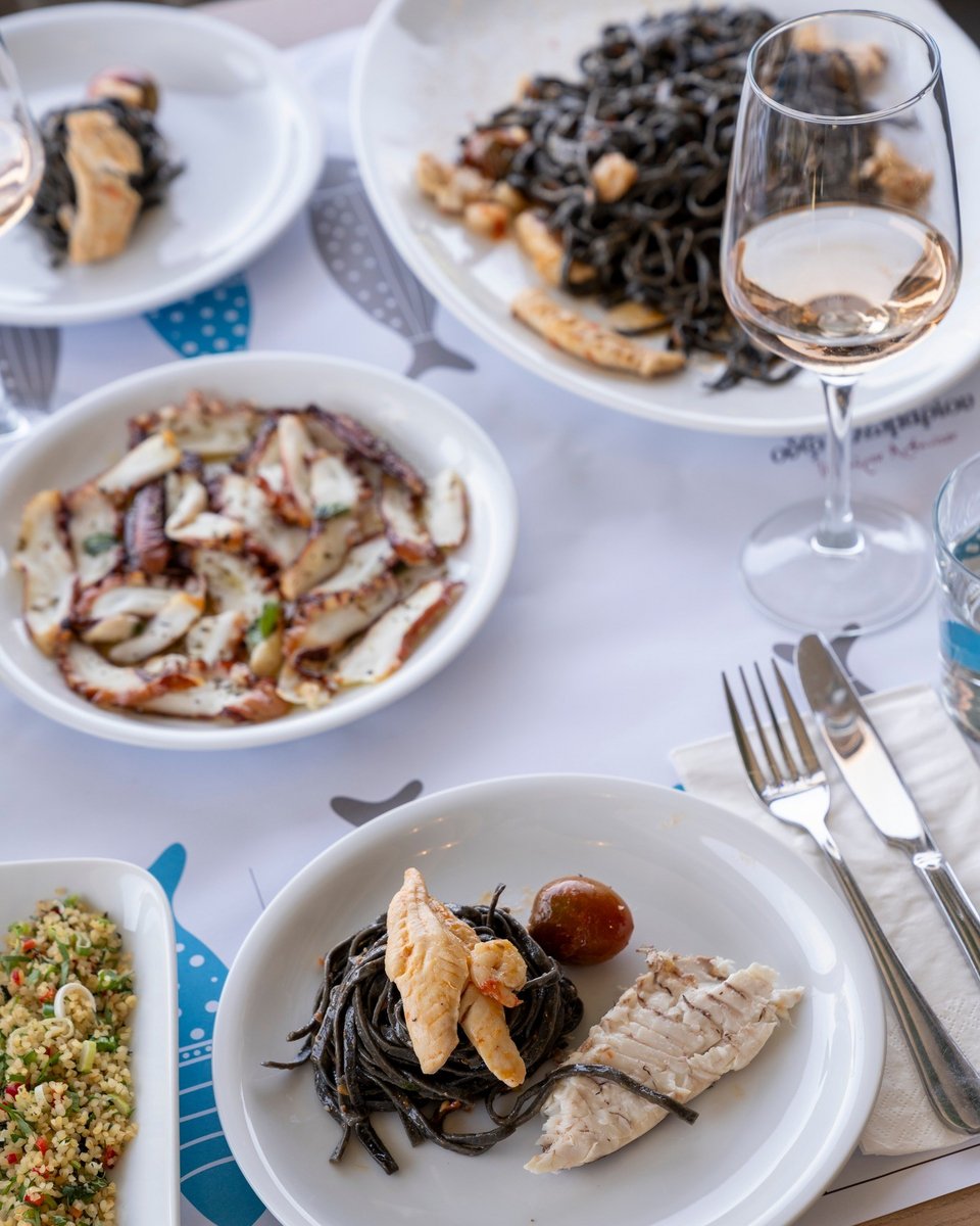 Ταλιολίνι με ψάρια και γαρίδες