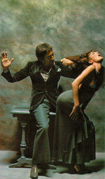 H Jane Birkin και ο Serge Gainsbourg φωτογραφημένοι από τον Γαλλο φωτογράφο Francis Giacobetti για το περιοδικό Lui Magazine τον Δεκέμβριο του 1974.