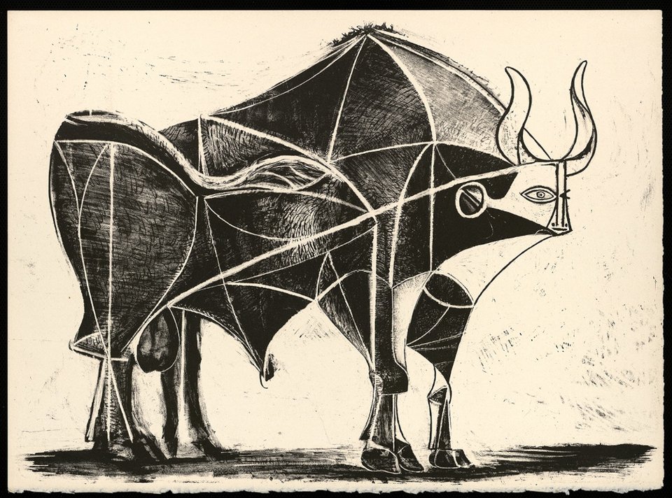 FPCN 1820 TORO R tavros / Ταύρος, Παρίσι, 2 Ιανουαρίου 1946 / Λιθογραφία, 32,6 x 44,4 εκ. / Προέλευση: Casa Natal Picasso, Μάλαγα