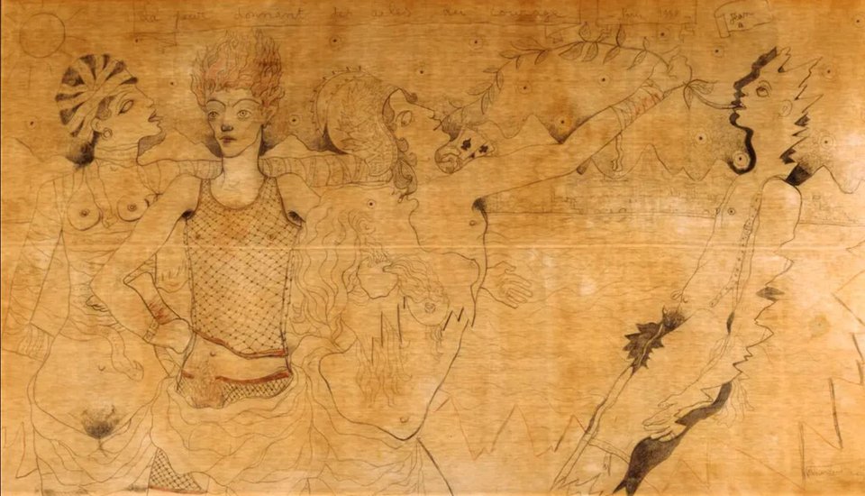 Ο φόβος δίνει φτερά στο κουράγιο. Έργο του Κοκτώ που παρουσιάζεται στην έκθεση.