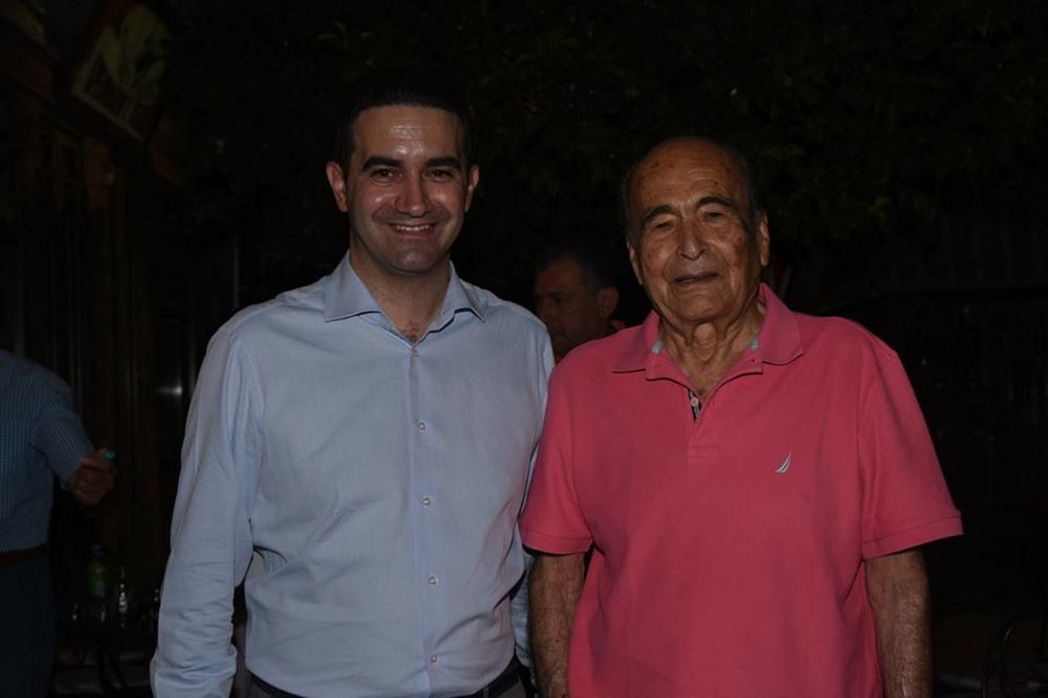 Ο Μιχάλης Κατρίνης με τον βουλευτή Γ. Βαρκάρη