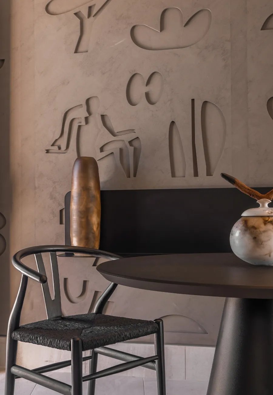 Design και γεωμετρία δίνουν χαρακτήρα στο εσωτερικό. 