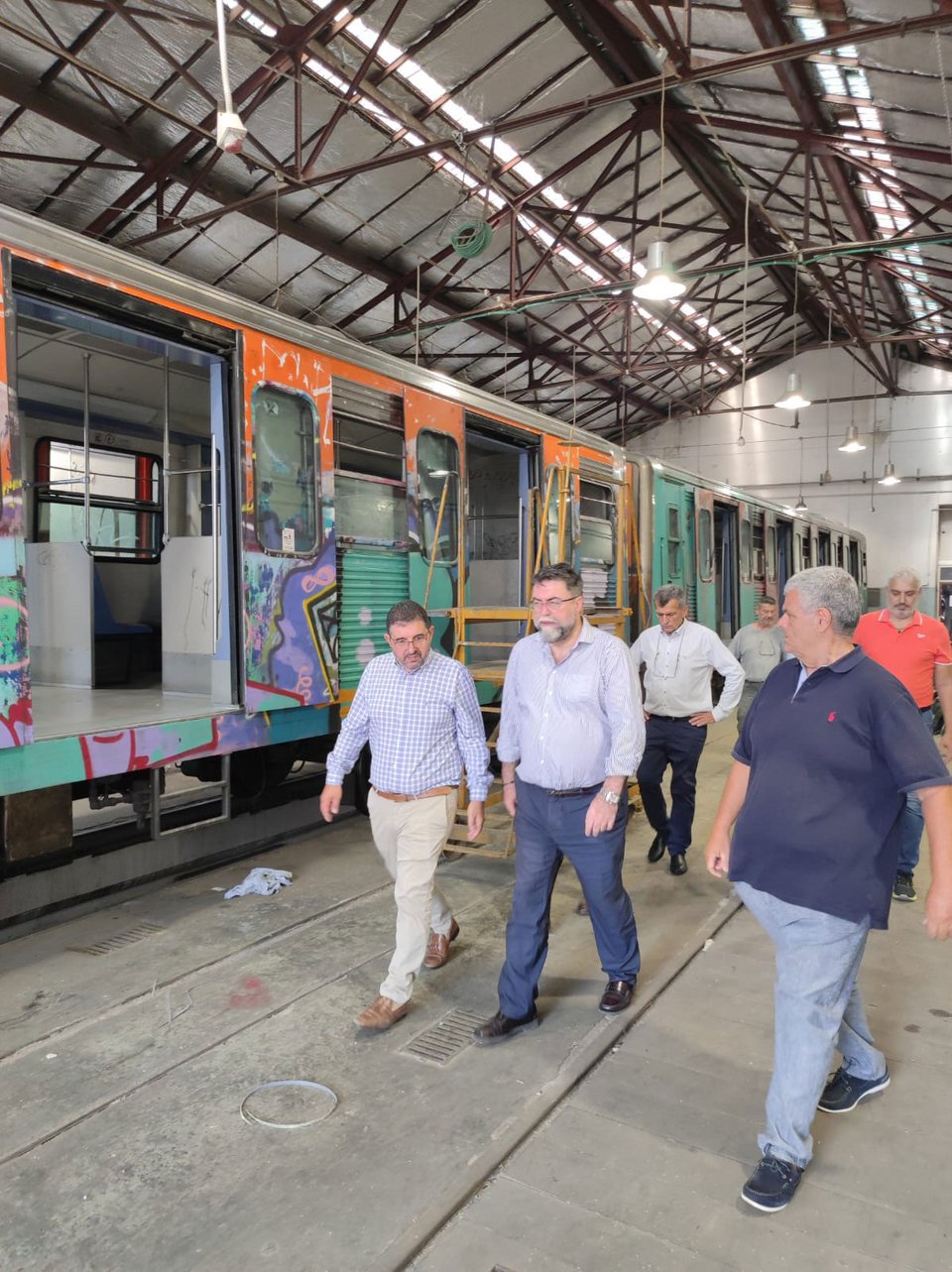 Αυτοψία Βασίλη Οικονόμου στη Γραμμή 1 του Μετρό στον Πειραιά και στα αμαξοστάσια Πειραιά και Νέου Φαλήρου