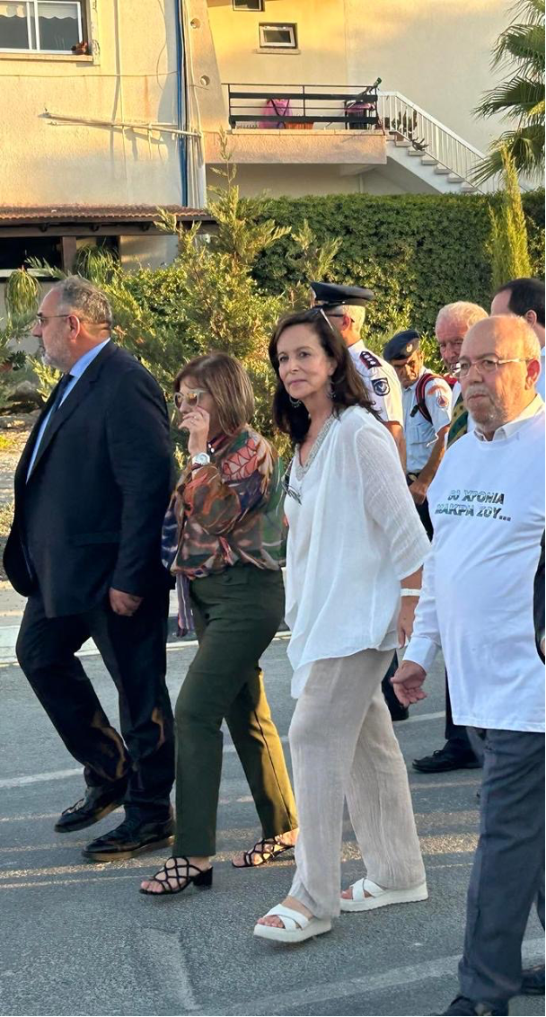 Η Άννα Διαμαντοπούλου στην αντικατοχική εκδήλωση του Δήμου Αμμοχώστου, στην Κύπρο