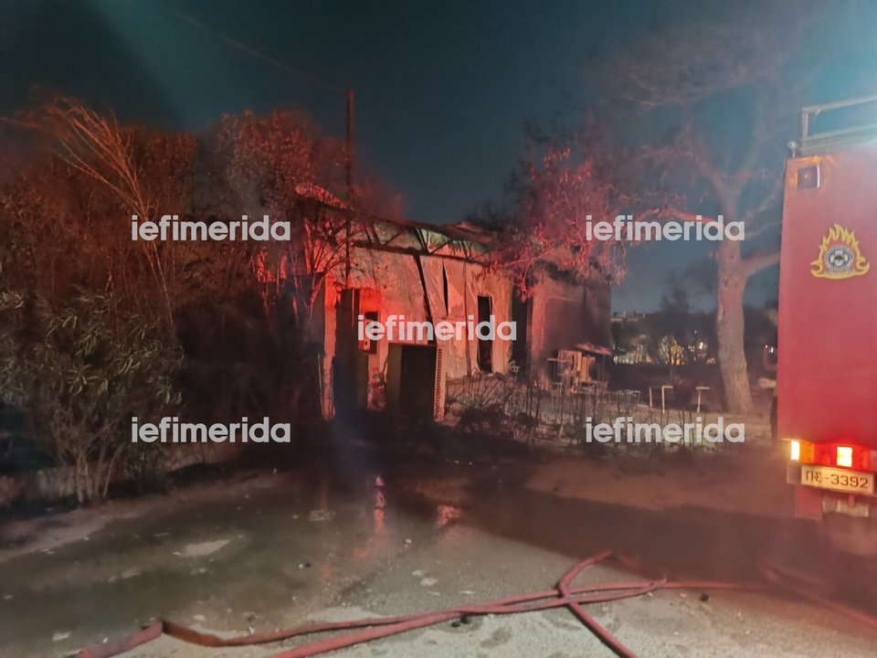 Η καμένη βιοτεχνία που βρέθηκε η σορός της άτυχης γυναίκας