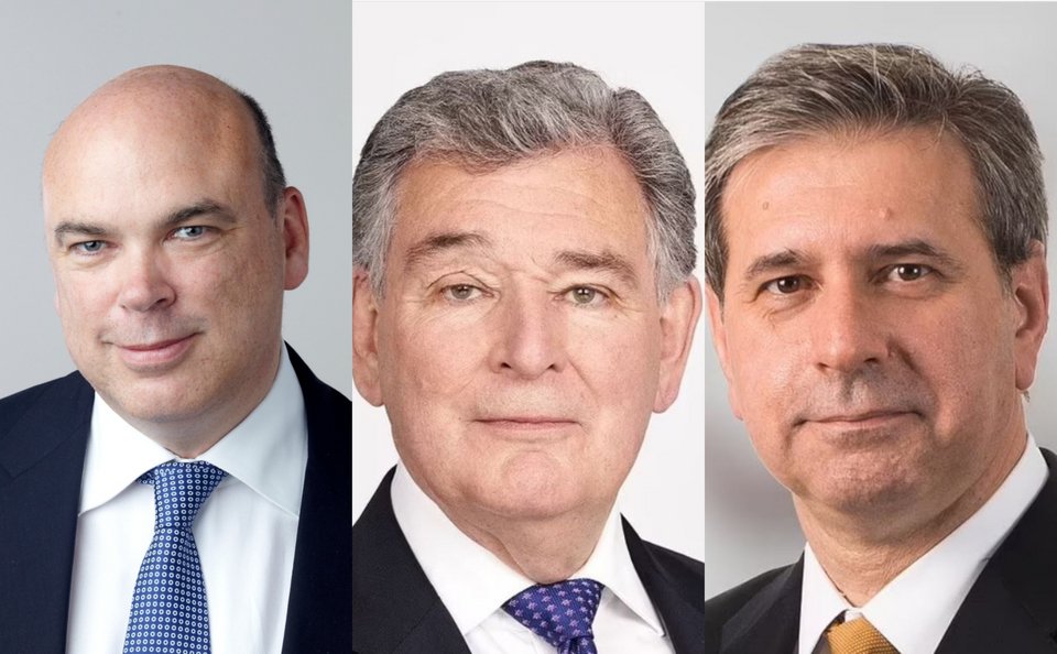 Ο Μάικ Λιντς (αριστερά), ο πρόεδρος της Morgan Stanley International, Τζόναθα Μπλούμερ και ο δικηγόρος Κρις Μορβίλο είναι μεταξύ των αγνοουμένων