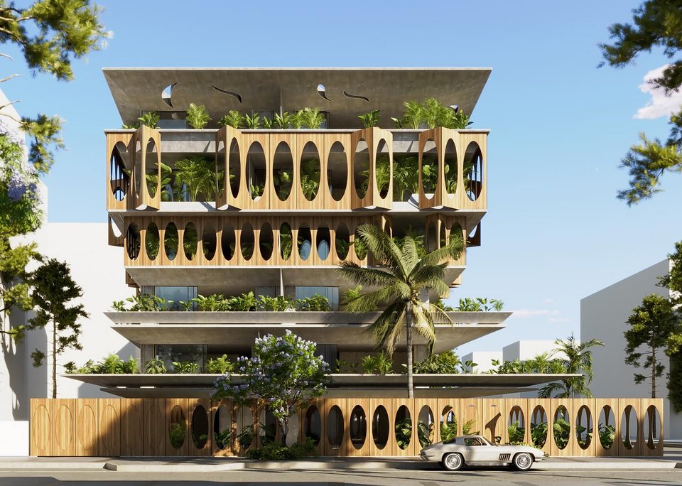 Πράσινη πολυκατοικία στα Νότια Προάστια από το αρχιτεκτονικό γραφείο 314 Architecture Studio / Φωτορεαλιστική μακέτα: 314architecturestudio/Instagram
