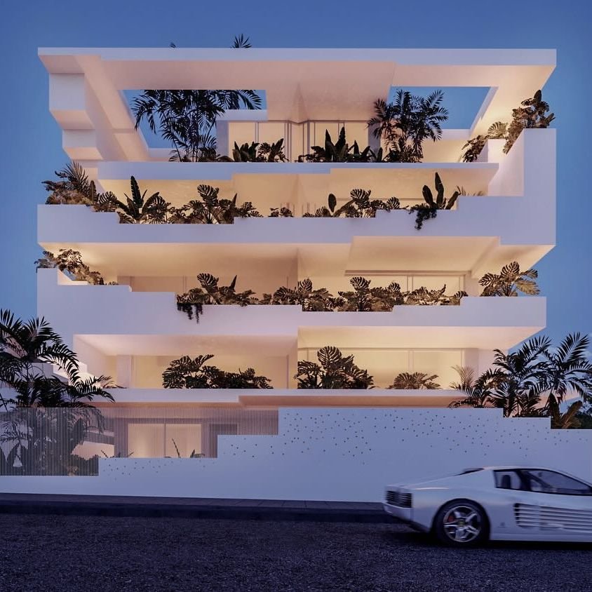 Πράσινη πολυκατοικία στη Γλυφάδα από το αρχιτεκτονικό γραφείο 314 Architecture Studio / Φωτορεαλιστική μακέτα: 314architecturestudio/Instagram