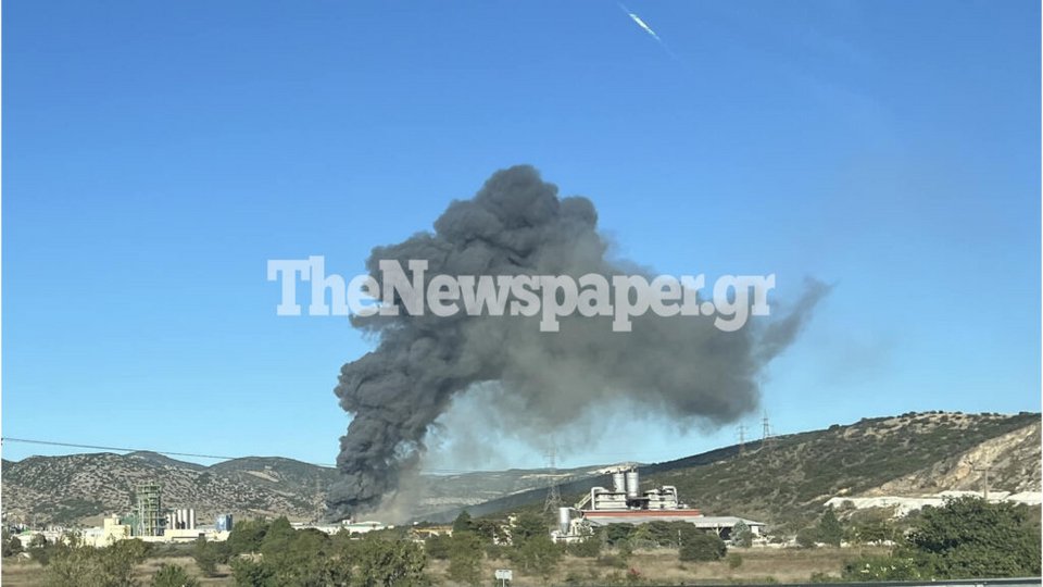 Φωτιά σε χώρο εργοστασίου στη ΒΙΠΕ Βόλου