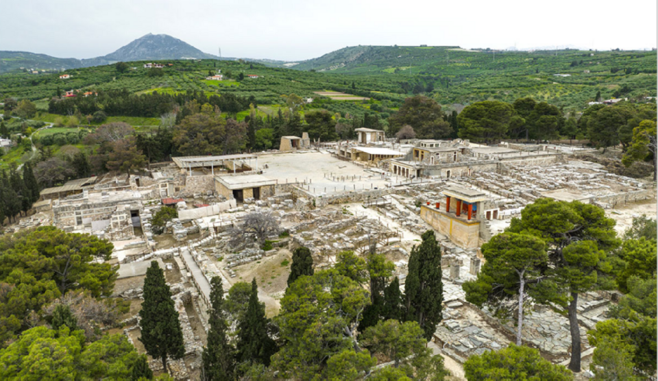 Πανοραμική άποψη του Ανακτόρου της Κνωσού