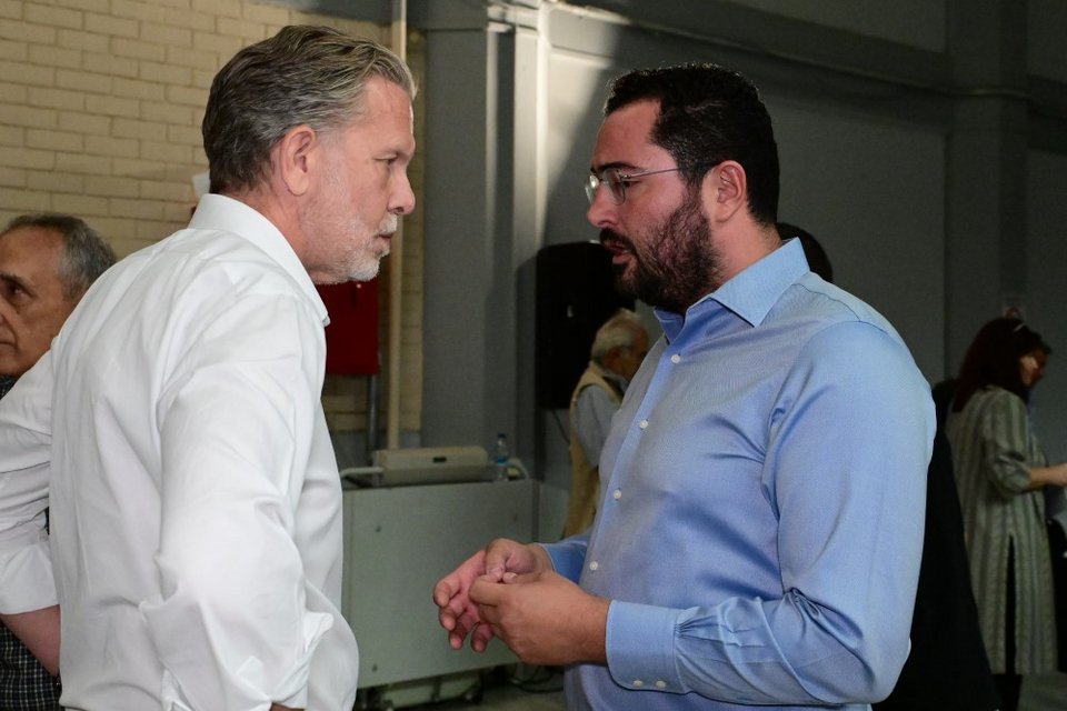 Ο Παύλος Γερουλάνος με τον Ανδρέα Σπυρόπουλο