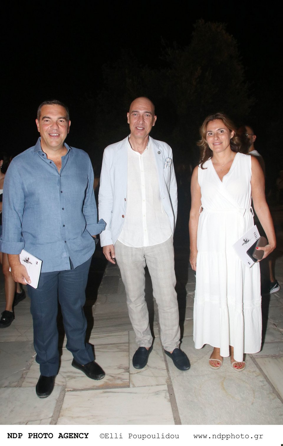 Αλέξης Τσίπρας, Γιάννης Μόσχος, Μπέττυ Μπαζιάνα