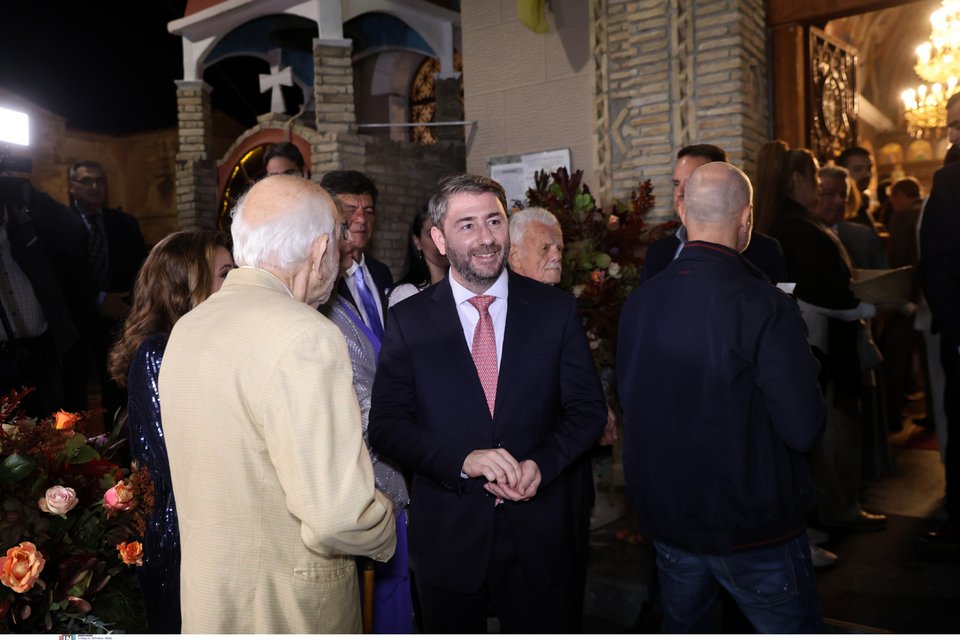Ο Νίκος Ανδρουλάκης στον γάμο του Χάρη Δούκα