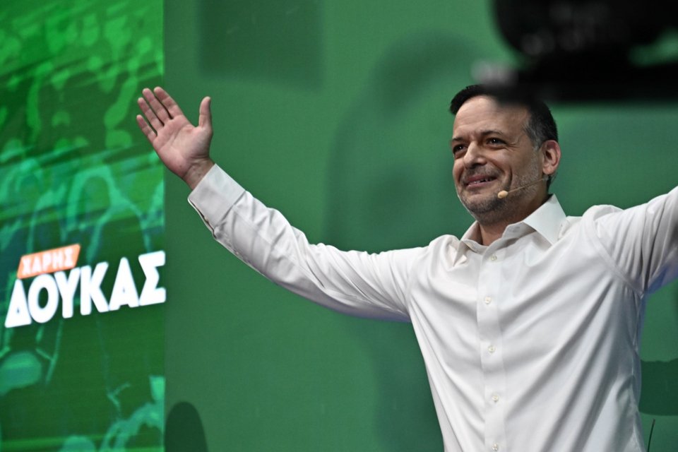 Ο Χάρης Δούκας στην κεντρική προεκλογική του συγκέντρωση