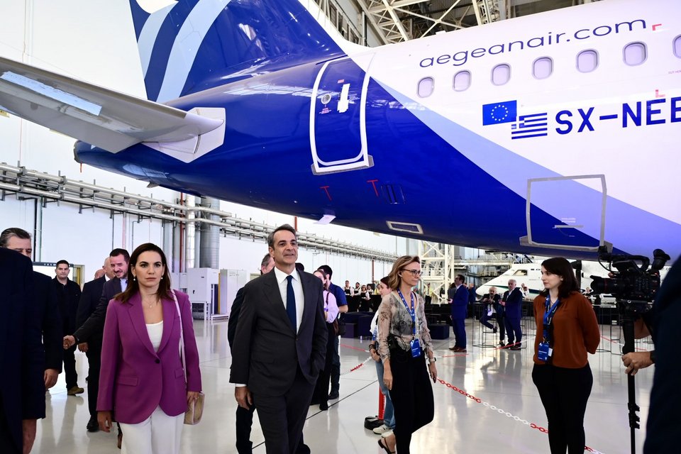 Ο Κυριάκος Μητσοτάκης και η Όλγα Κεφαλογιάννη στο REIMAGINE TOURISM IN GREECE (ΜΙΧΑΛΗΣ ΚΑΡΑΓΙΑΝΝΗΣ/EUROKINISSI)