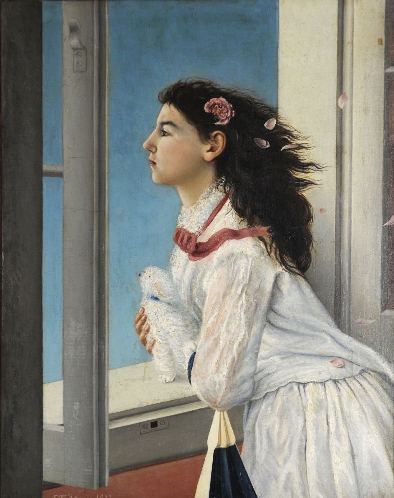 Γεώργιος Άβλιχος , Κοπέλα στο παράθυρο, 1877