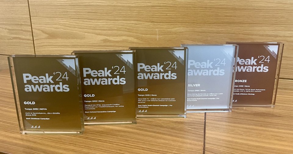 Τα 5 Βραβεία της Nova στα Peak Awards 2024
