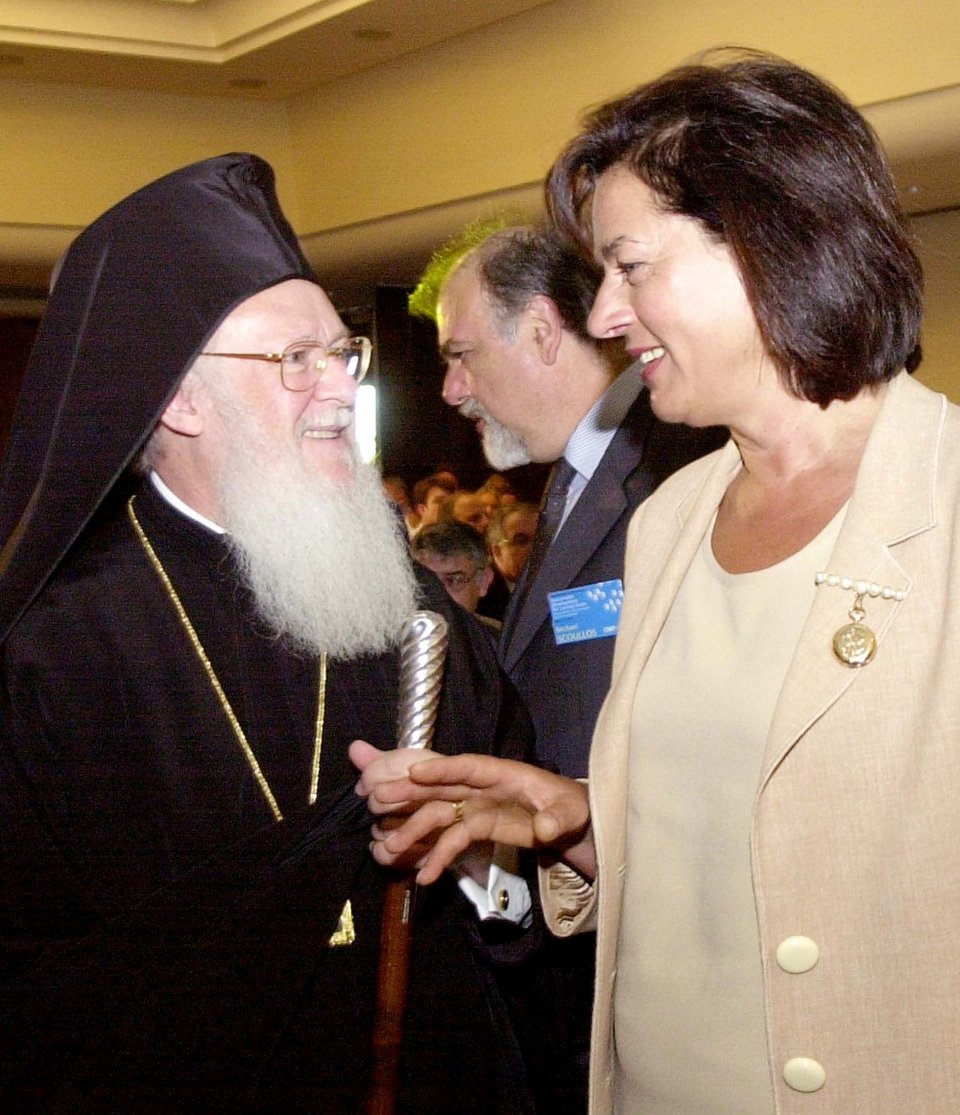 Η Βάσω Παπανδρέου με τον Οικουμενικό Πατριάρχη Βαρθολομαίο
