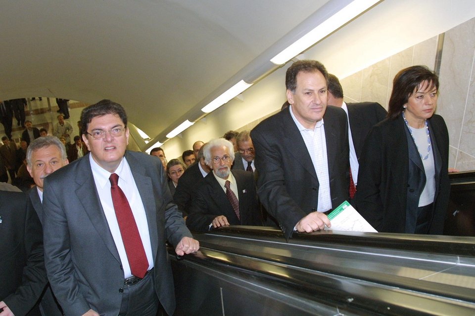 Εγκαίνια του μετρό: Βάσω Παπανδρέου, Κώστας Λαλιώτης και Χρίστος Βερελής