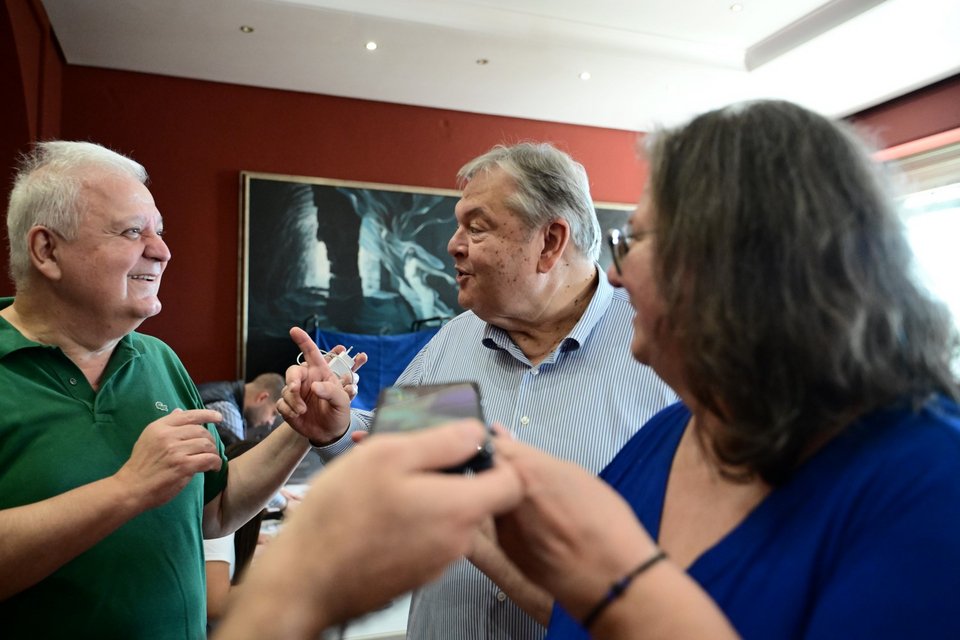 Χρήστος Πρωτόπαπας και Ευάγγελος Βενιζέλος / Φωτογραφία: ΤΑΤΙΑΝΑ ΜΠΟΛΑΡΗ/EUROKINISSI