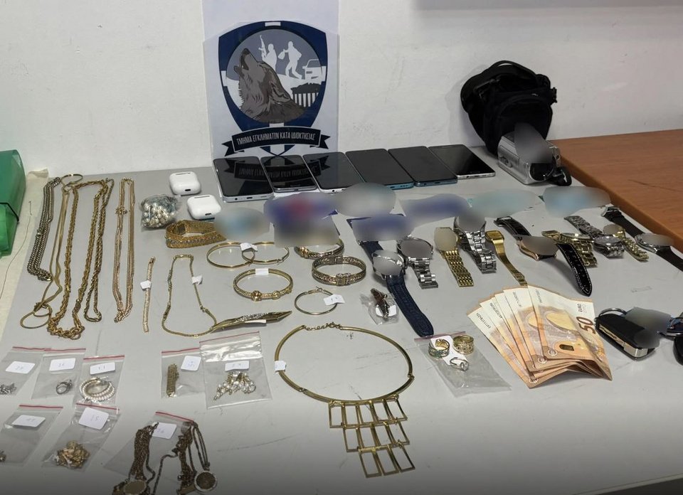 Κλοπιμαία που βρέθηκαν στην κατοχή της συμμορίας