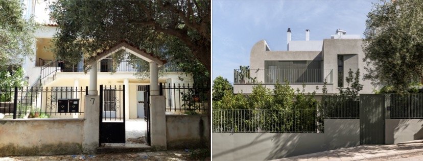 Άποψη από τον δρόμο πριν και μετά