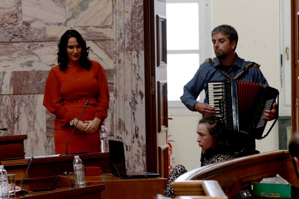 Στιγμιότυπο, στην κοινή συνεδρίαση των επιτροπών της Βουλής Ερευνας και Τεχνολογίας, Μορφωτικών Υποθέσεων και Κοινωνικών Υποθέσεων με θέμα: Καινοτομία και Συμπερίληψη -Φωτογραφία: ΑΠΕ-ΜΠΕ/ΑΛΕΞΑΝΔΡΟΣ ΒΛΑΧΟΣ
