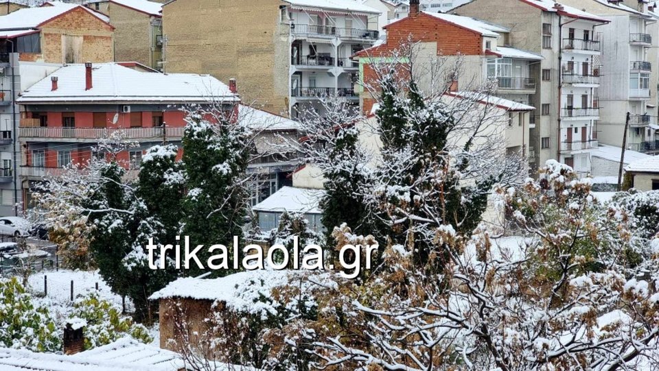 Χιονισμένο τοπίο στη Φλώρινα, το πρωί του Σαββάτου