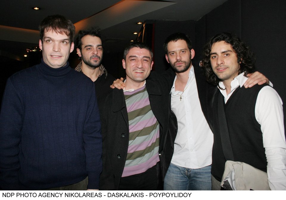 12-03-2007 Θέατρο Χορν-Απονομή βραβείων «Μελίνα Μερκούρη» & «Δημήτρης Χορν». Κώστας Βασαρδάνης-Αργύρης Ξάφης-Δημήτρης Ήμελλος-Γιάννος Περλέγκας-Κώστας Γάκης