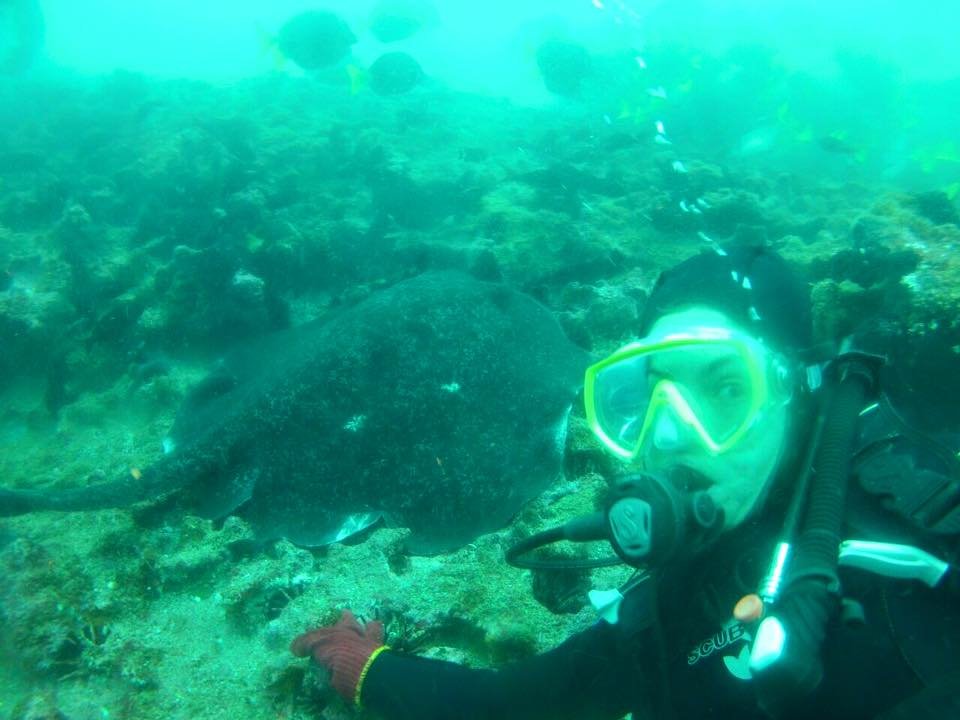 Κάνοντας scuba δίπλα σε ένα σαλάχι / facebook.com/adriana.aguirresion