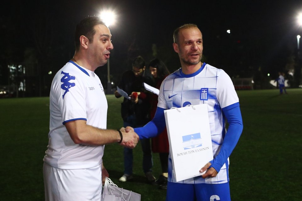 Στιγμιότυπο από τον αγώνα για φιλανθρωπικό σκοπό / Eurokinissi