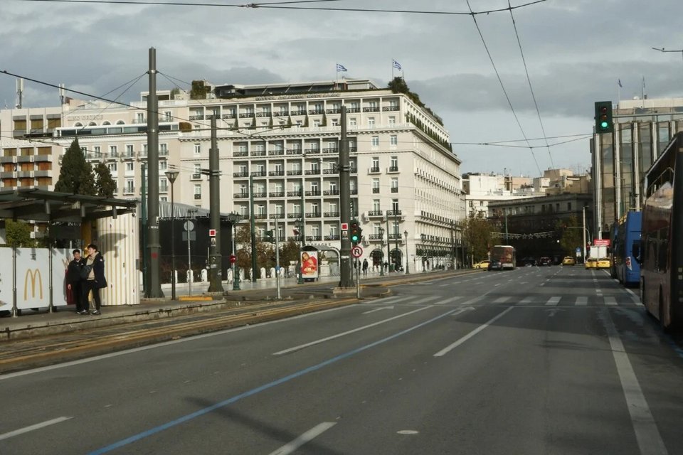 Άδειοι δρόμοι στην Αθήνα / Φωτογραφία EUROKINISSI