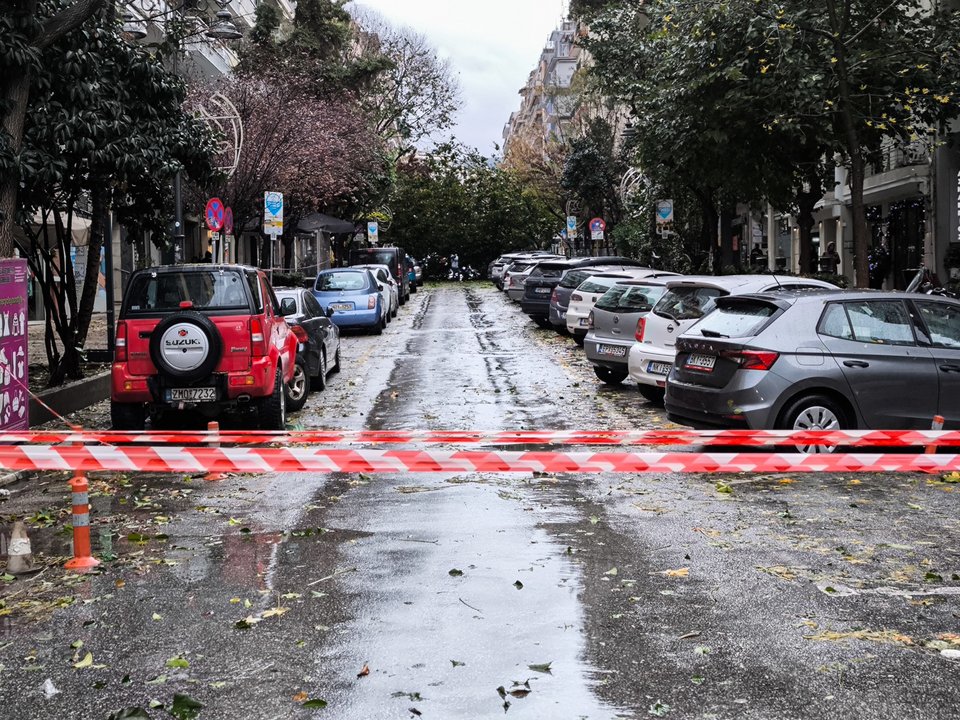 Δρόμοι έχουν κλείσει στη Θεσσαλονίκη από πτώση δέντρων / Φωτογραφία: EUROKINISSI, ΓΙΩΡΓΟΣ ΚΟΝΤΑΡΙΝΗΣ