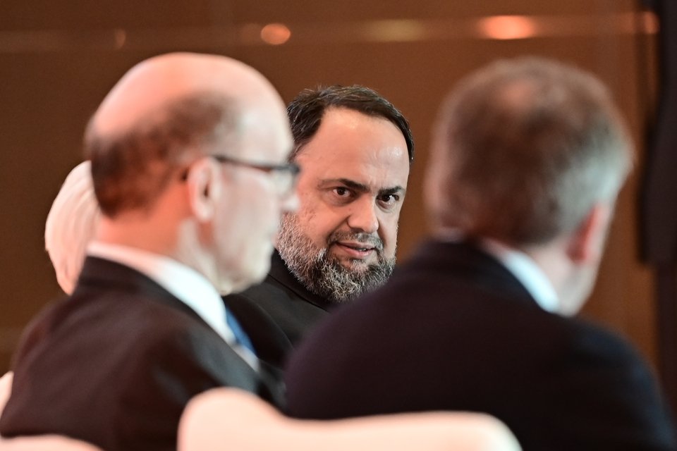 O Bαγγέλης Μαρινάκης στο Συνέδριο του Εconomist / Φωτογραφία: Eurokinissi, ΜΙΧΑΛΗΣ ΚΑΡΑΓΙΑΝΝΗΣ