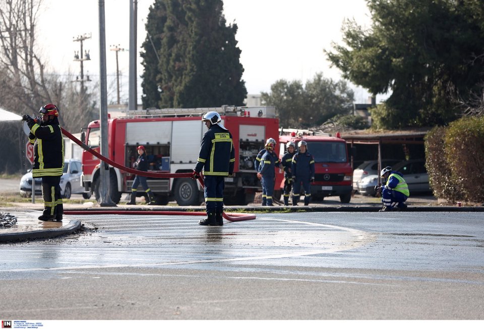 Έσπασε αγωγός αερίου στη Θέρμη