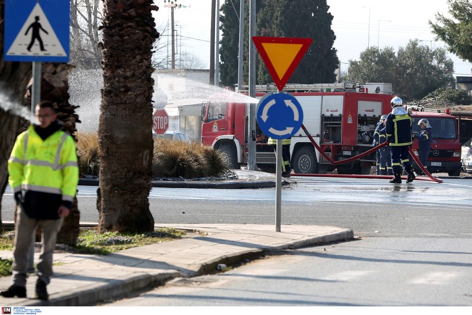 Έσπασε αγωγός αερίου στη Θέρμη