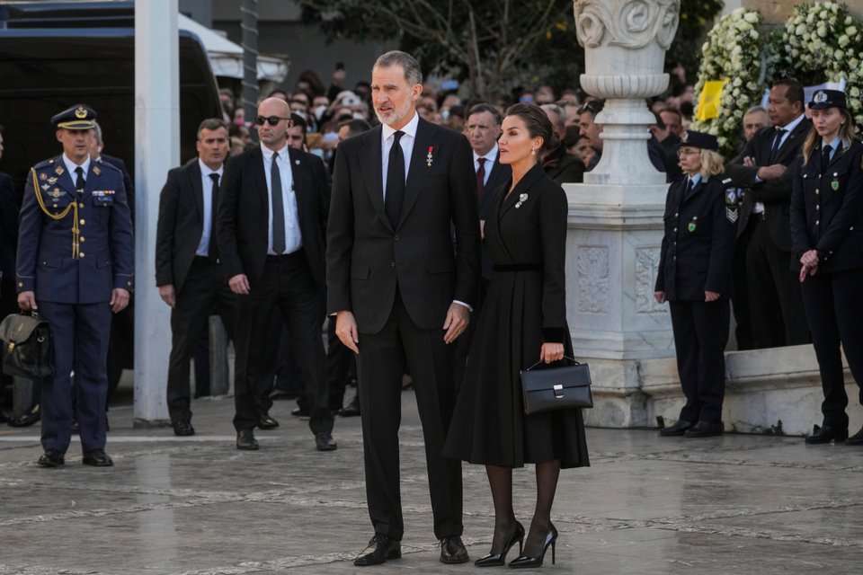 Φελίπε και Λετίθια στην κηδεία του τέως βασιλιά Κωνσταντίνου