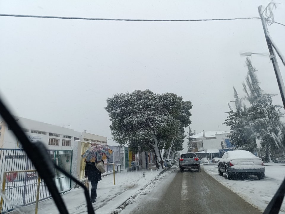 Χιόνια στο Ωραιόκαστρο Θεσσαλονίκης
