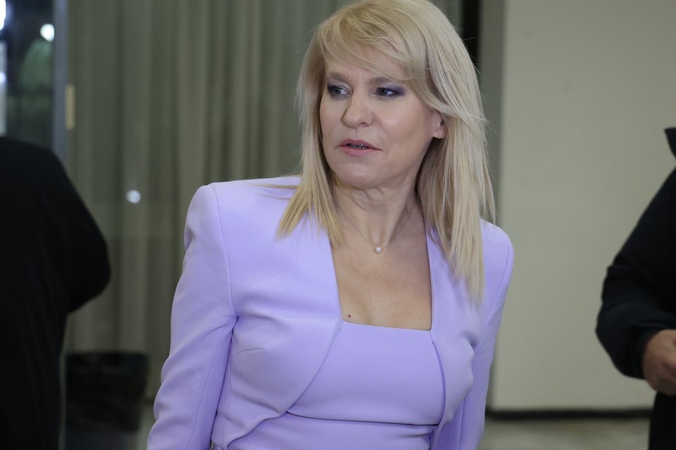 Η Θεοδώρα Τζάκρη στην παρουσίαση του βιβλίου / Φωτογραφία: Eurokinissi