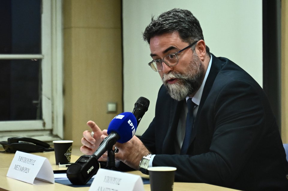 Ο υφυπουργός Μεταφορών και Υποδομών, Βασίλης Οικονόμου / Eurokinissi