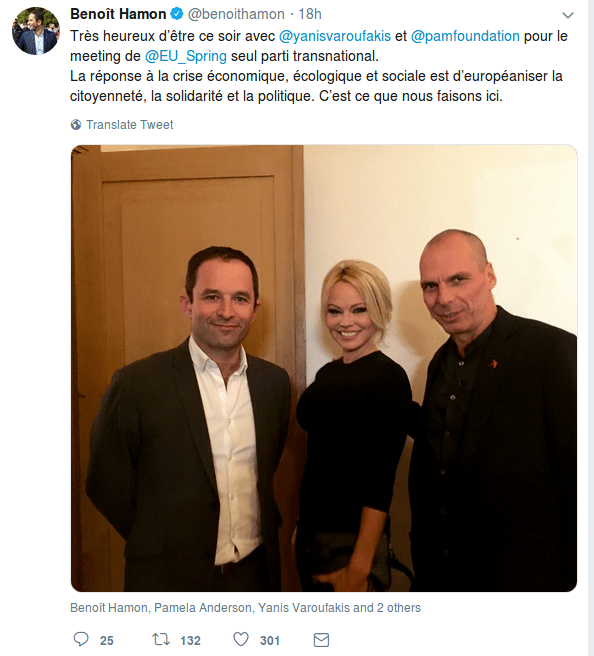 Με τον Βαρουφάκη και τον Benoit Hamon στις Βρυξέλλες / BENOIT HAMON
