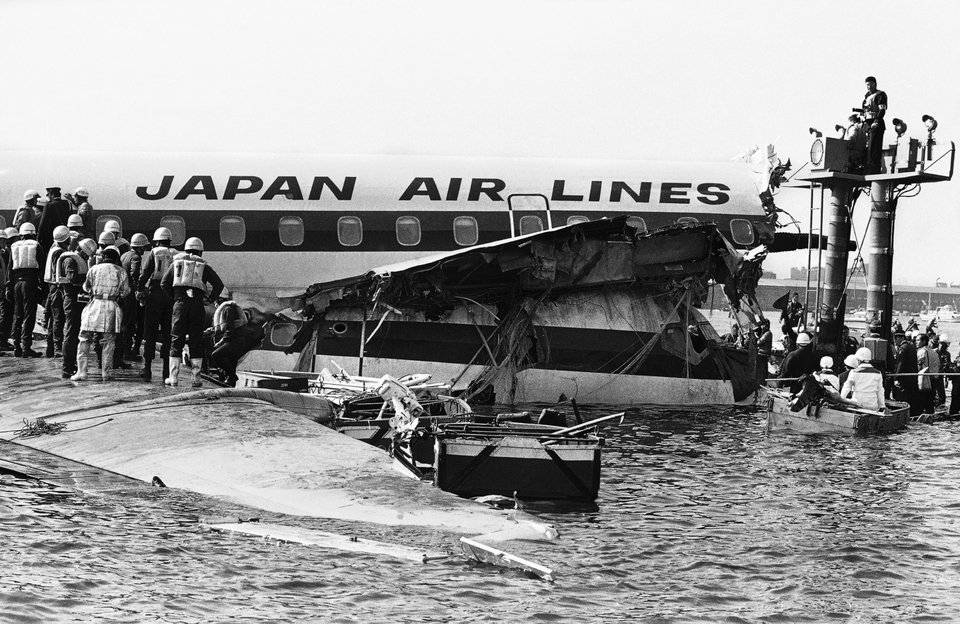 To αεροσκάφος DC-8 της Japan Air Lines που συνετρίβη στον κόλπο του Τόκιο την Τρίτη 9 Φεβρουαρίου 1982 / WIKIPEDIA